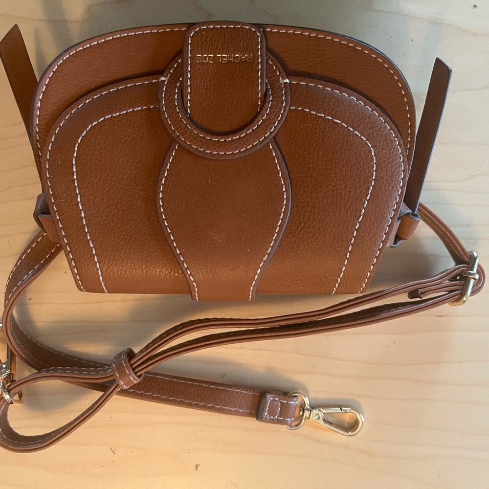 Rachel Zoe Caramel Leather Cross Body or Waist Bag NWOT - Picture 3 of 4